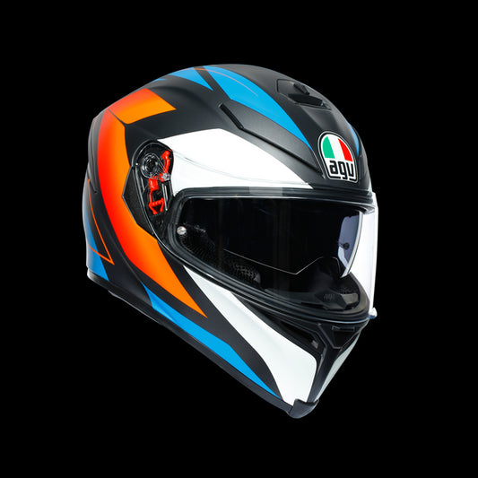 K5 S MULTI ECE DOT - CORE MATT BLACK/BLUE/ORANGE