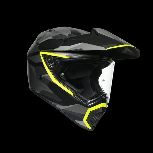 AX9 MULTI ECE DOT - SIBERIA MATT BLACK/YELLOW FLUO